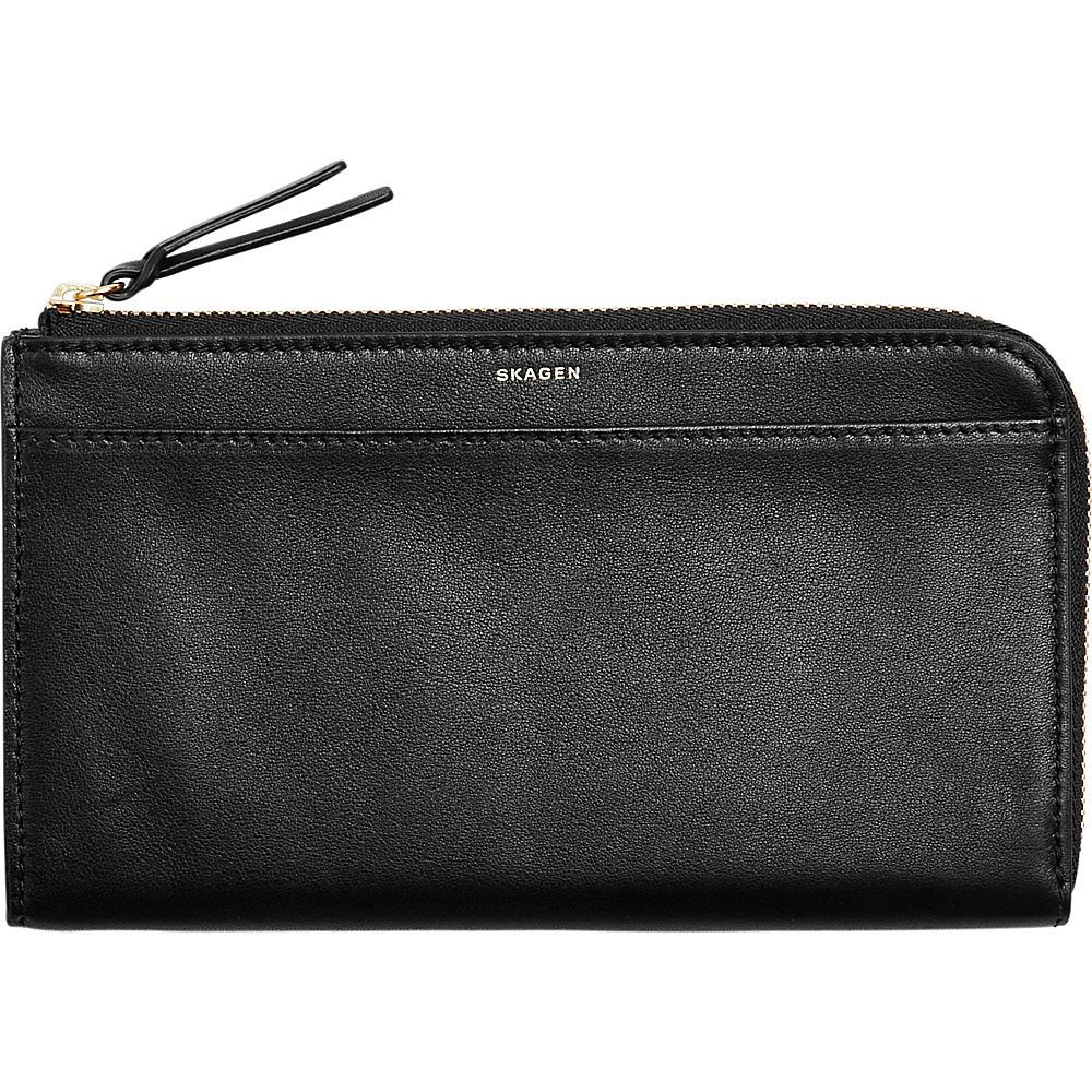 Skagen Leather Phone Wallet Black Skagen Electronic Accessories