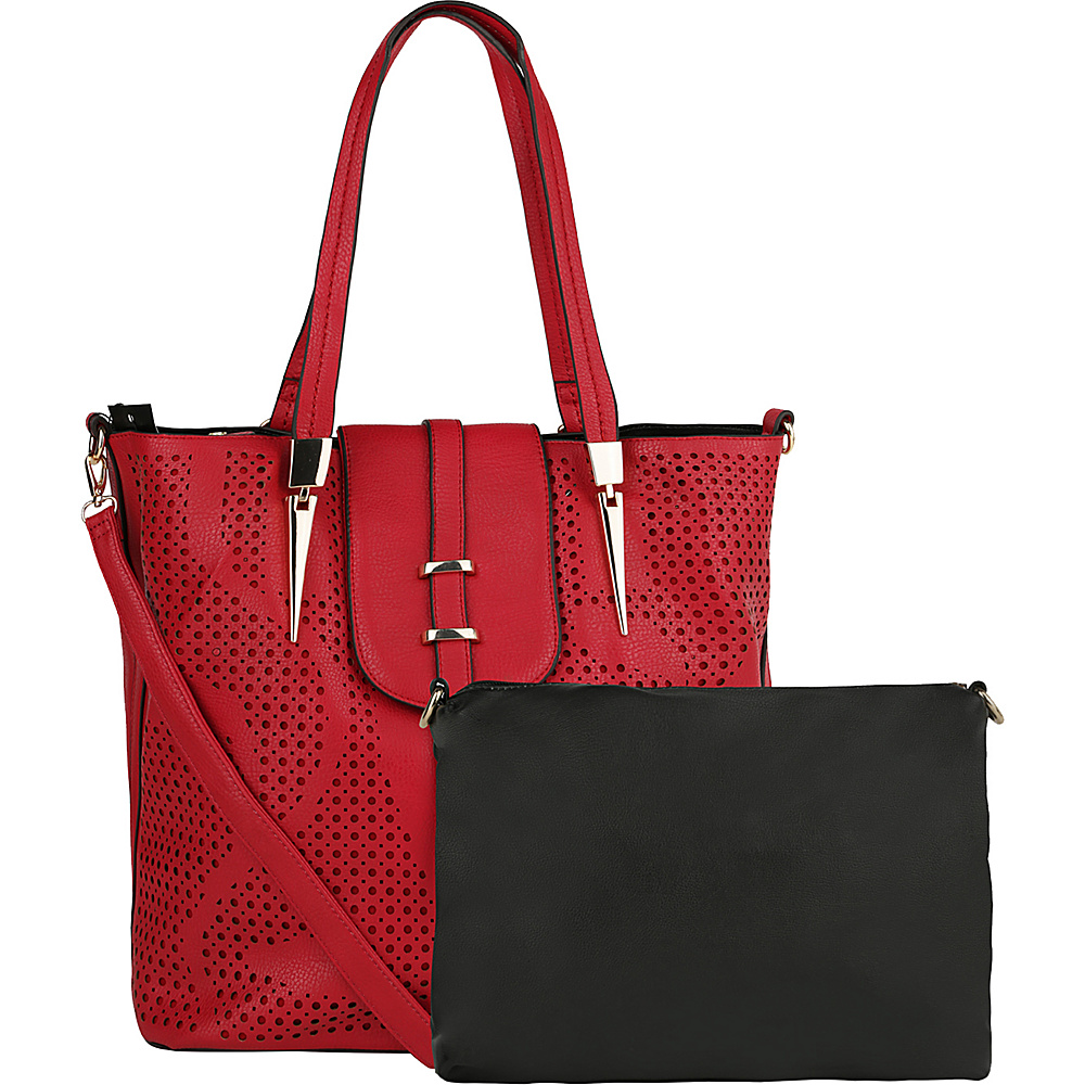 MKF Collection Elmo Handbag with Cosmetic Bag Red MKF Collection Manmade Handbags