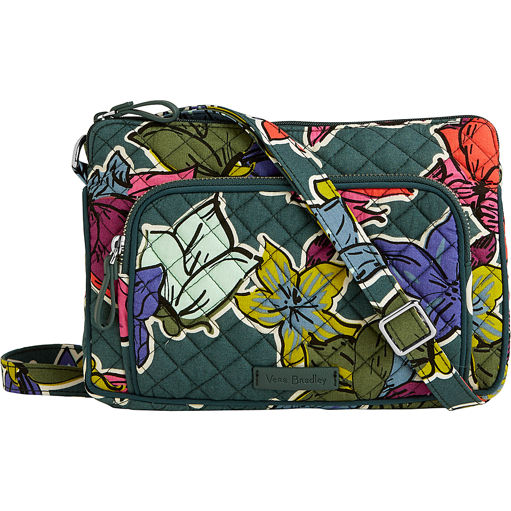 Vera Bradley Iconic RFID Little Hipster Falling Flowers - Vera Bradley Fabric Handbags