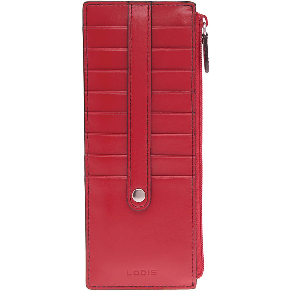 Lodis Audrey Credit Card Case With Zip Pocket Red