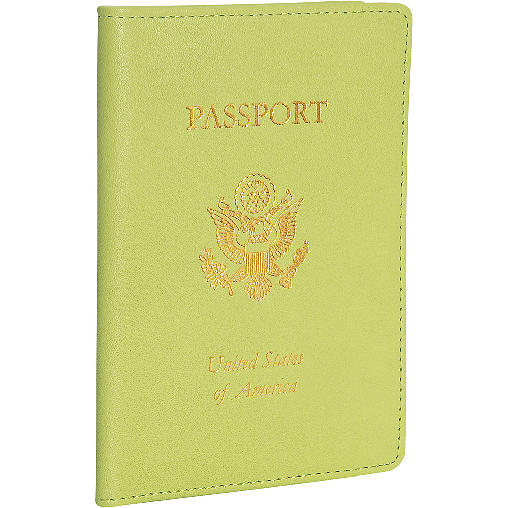Royce Leather Passport Jacket Key Lime Green