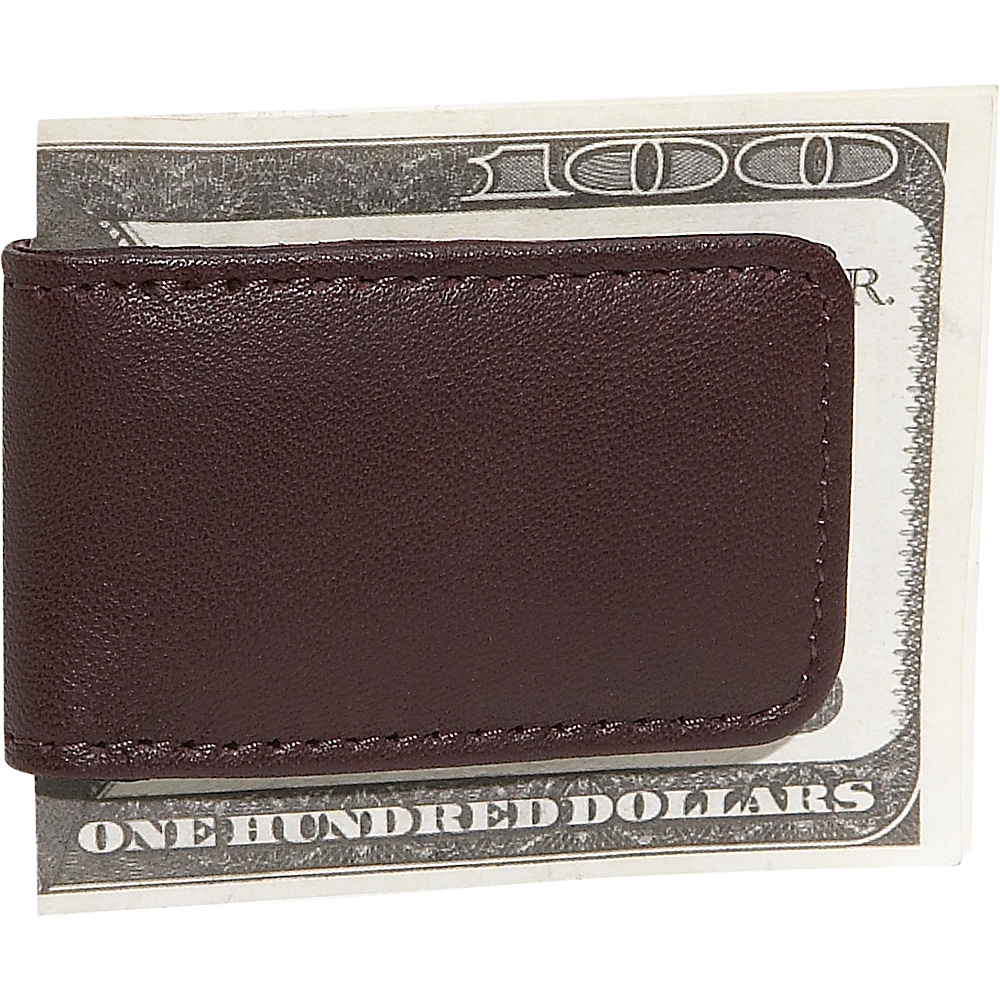 Royce Leather Magnetic Money Clip Burgundy