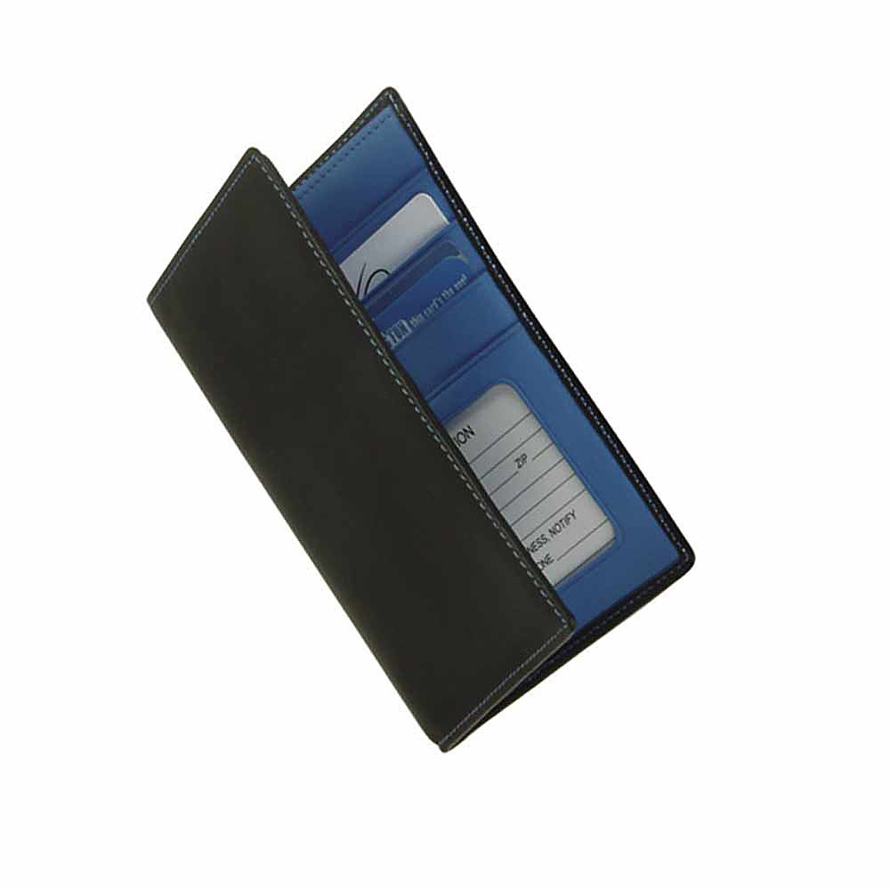 Royce Leather Passport Currency Wallet Royce Blue