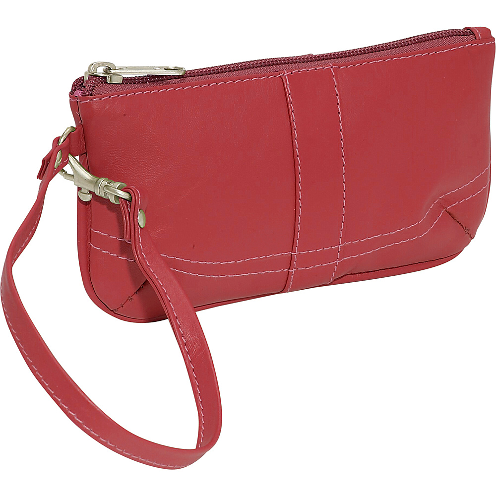 Piel Ladies Wristlet Bag Red
