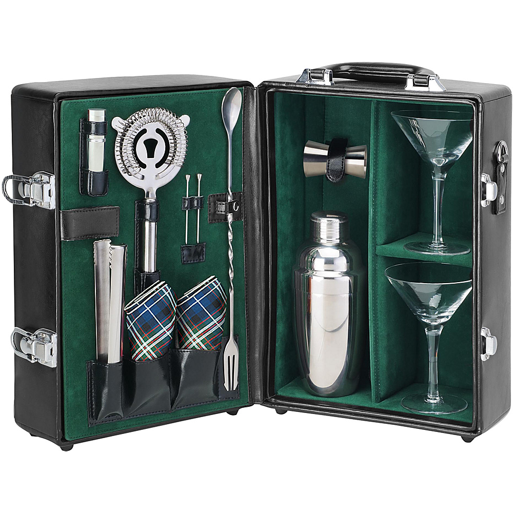 Picnic Time Manhattan Portable Cocktail Party Black Green Picnic Time Outdoor Accessories